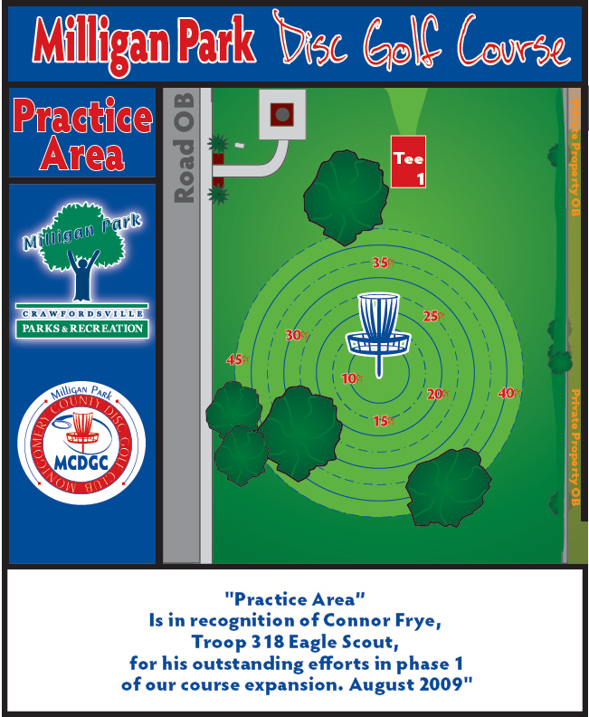Montgomery County Disc Golf Club Practice Basket
